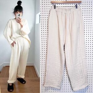 Atelier Delphine | Kiri Pant Cream, 100% 5 Layer Cotton Gauze